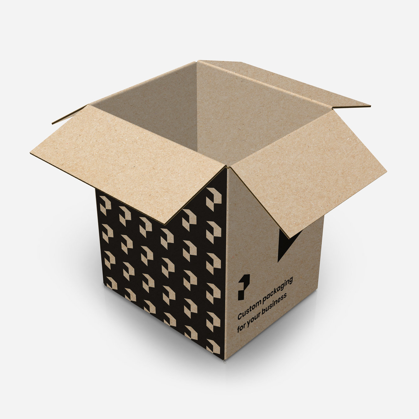 Custom Printed Black Shipping Boxes