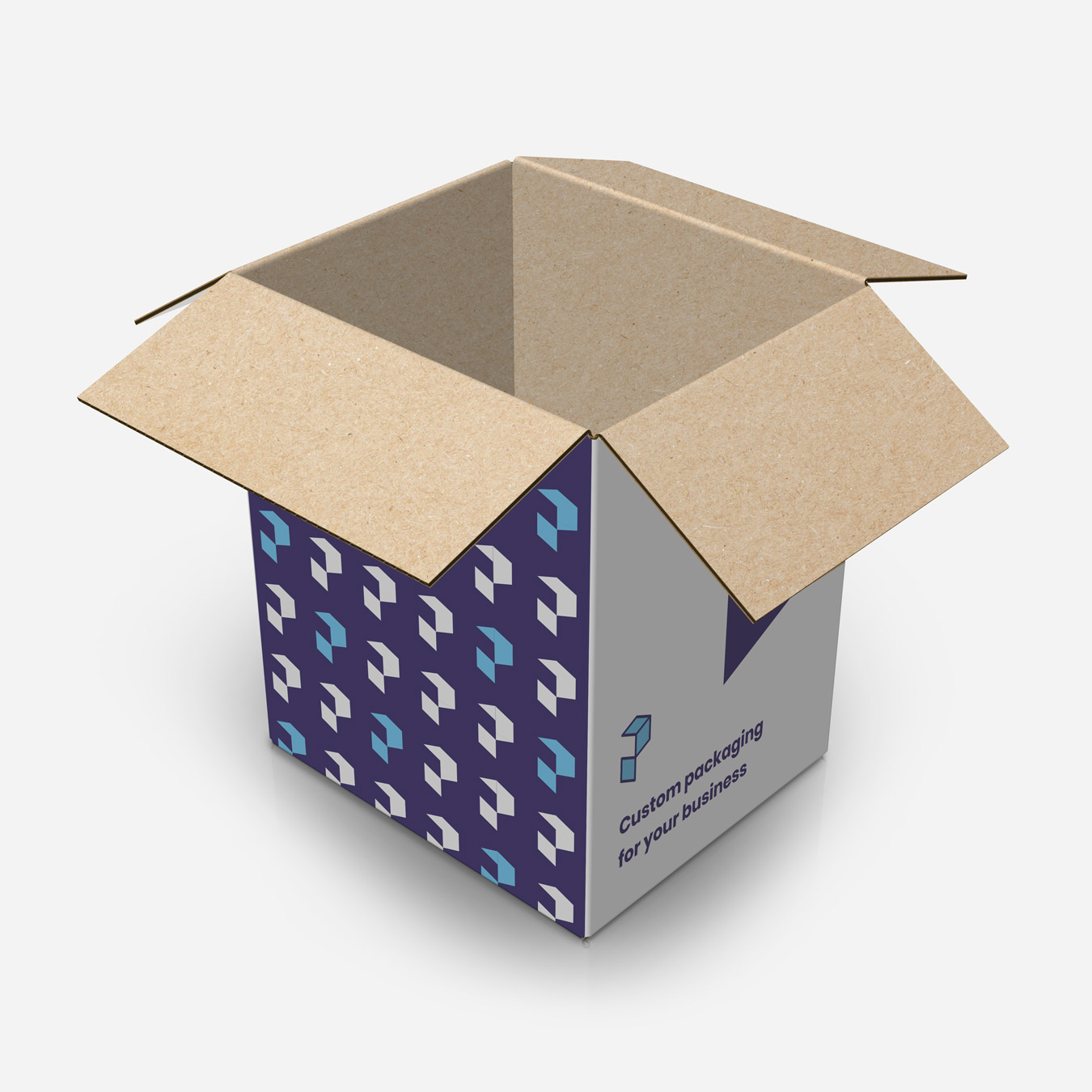 Shipping box with print